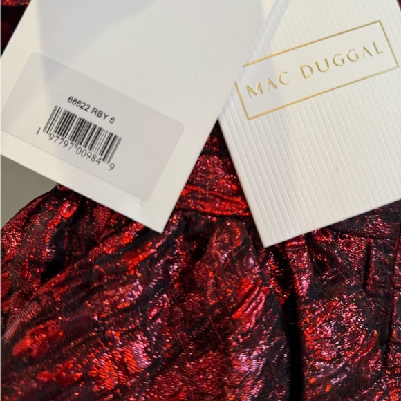 MacDuggal Off-Shoulder Red Dress - Picture 8 of 9